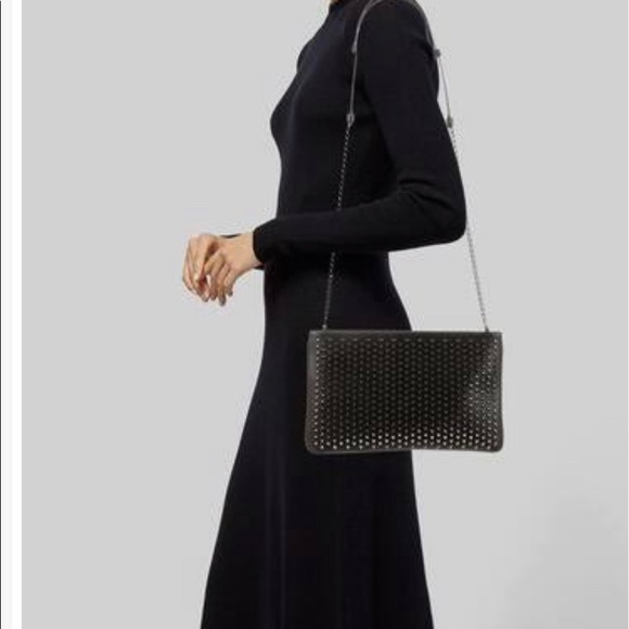 Clutch Loubiposh Spiked Black Cross Body Bag. - Picture 7 of 7